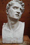 La douleur, David d'Angers, 1811, buste en plâtre