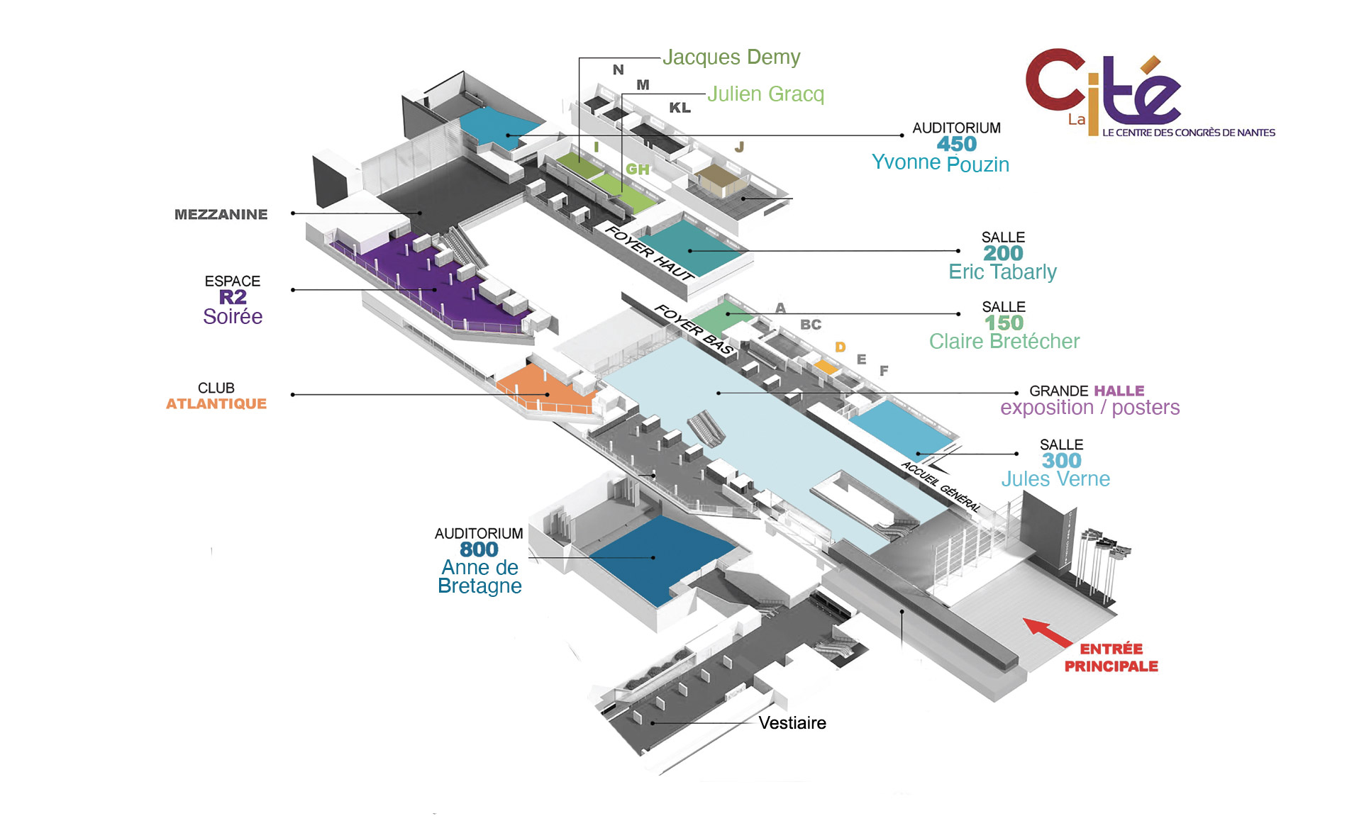 Plan des accès - Cité des Congrès de Nantes